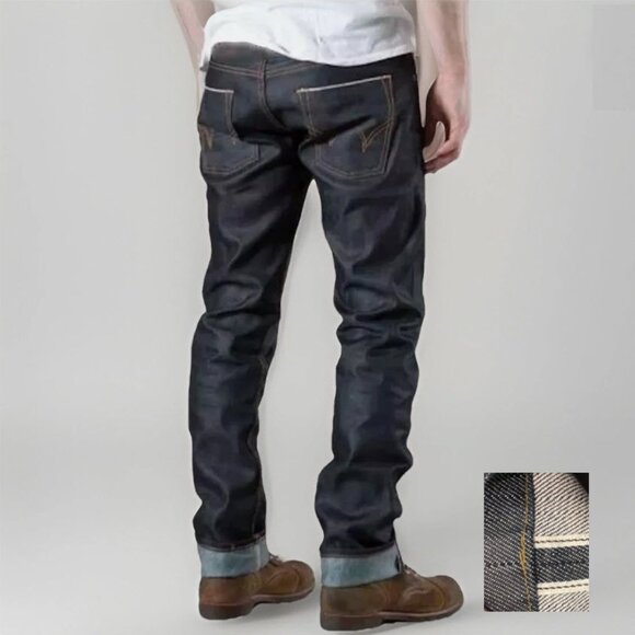 Edwin SEN Selvedge Denim Men's Dark Blue Slim Jeans Size 31 Made in Japan SK505S - Picture 1 of 16